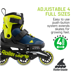 07104400159 MICROBLADE 3WD BLU REALE/LIME(reducere 28-32)													