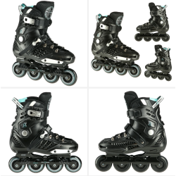 NA20001 Abisal BLACK SLALOM IN-LINE SKATES NILS EXTREME