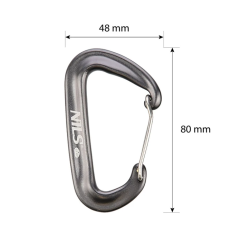 NC1707 Abisal GRAY CARABINER 12 KN NILS CAMP