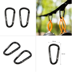 NC1710 Abisal CARABINER SET 2 PCS NILS CAMP