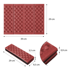 NC1718 Abisal RED MINI FOLDING MAT NILS CAMP