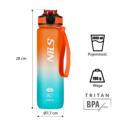 NCD68 Abisal ORANGE-BLUE TRITAN BOTTLE NILS CAMP