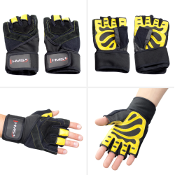 RST01 Abisal SIZE M MEN'S FITNESS GLOVES HMS (black - yellow)