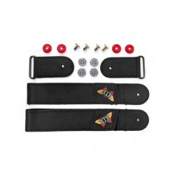 FRPWST-UFR-DD-BK-425 SEBA FR - UFR POWERSTRAP DD + LOOP + SCREWS - BLACK + DD LOGO -425mm PAIR - 38/42