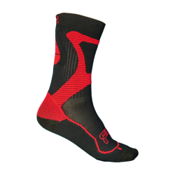 FRSO-N-BK-RD-M SEBA FR - NANO SPORT SOCKS - BLACK/RED - 39-41