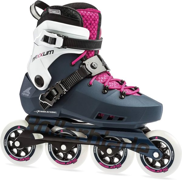 Patine cu rotile Rollerblade MAXXUM EDGE 90 în culorile portocalie și albastră, dimensiunea 36.5.