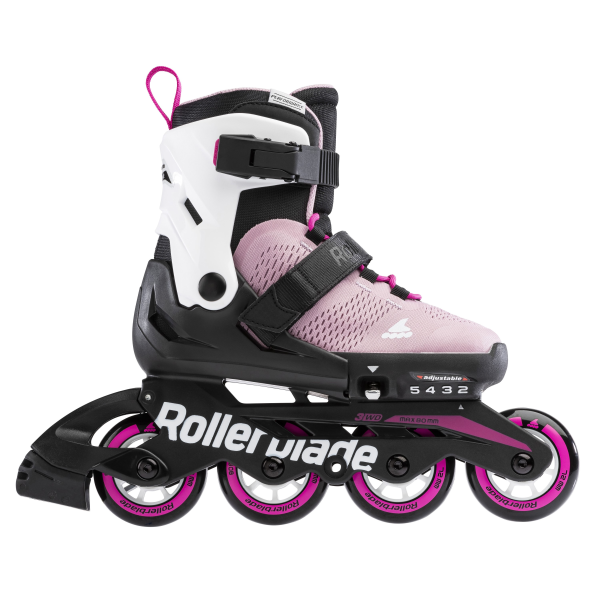 Pantofi sport microblade rosa/bianco, cu un design modern și o combinație de culori roz și alb, ideal pentru antrenamente și activități sportive.