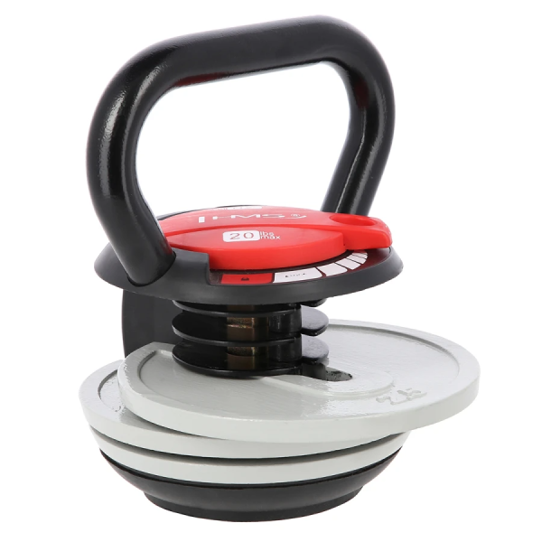 Kettlebell ajustabil KR20 Abisal 20 lbs HMS, design ergonomic, cu mânere confortabile, ideal pentru antrenamente de forță și cardio.