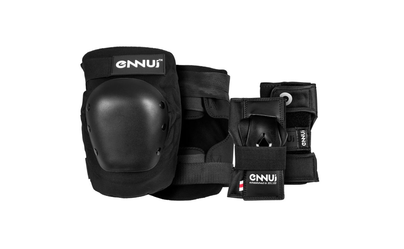 Protecție ENNUI Alu pentru genunchi, design modern, potrivit pentru sporturi de acțiune.