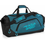 Geantă sport Aqua Speed de culoare albastră, mărimea L, cu dimensiuni de 55x26x30 cm, prezentată ca produs în magazinul de echipamente sportive