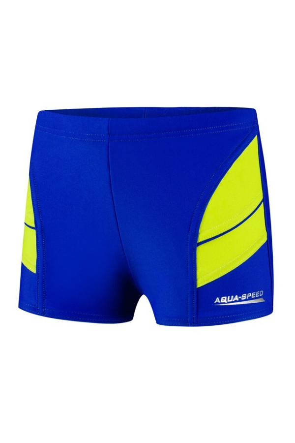 Pantaloni scurți de înot pentru copii AQUA SPEED ANDY, mărimea 128, culoarea 28, cu un design colorat și detalii atrăgătoare.