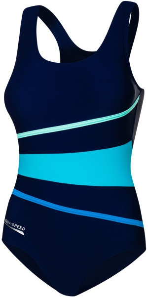 Costum de baie întreg AQUA SPEED STELLA, marimea 40, culoarea 410, prezentat într-un mediu sportiv.