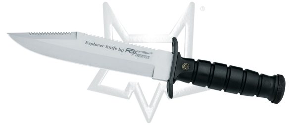 Cuțit fix militar 698 FOX, din oțel inoxidabil, cu un design robust și elegant, destinat activităților în aer liber.