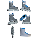 Roleuri pentru copii Playlife Kids Cruiser în culoare gri, mărimea 31-34, cod 880355