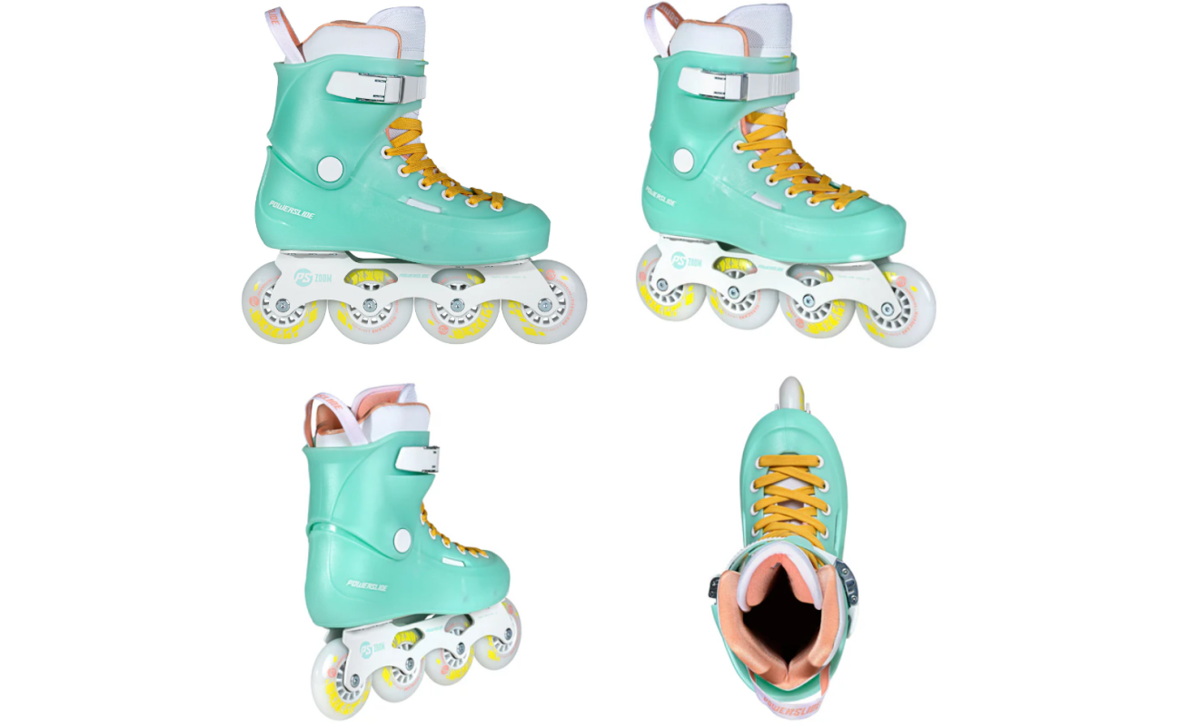 Roleuri Powerslide Zoom Baby Blue mărimea 39-40, cod 908403, pantofi sport pentru role, culoare albastru deschis, pentru sport și recreere