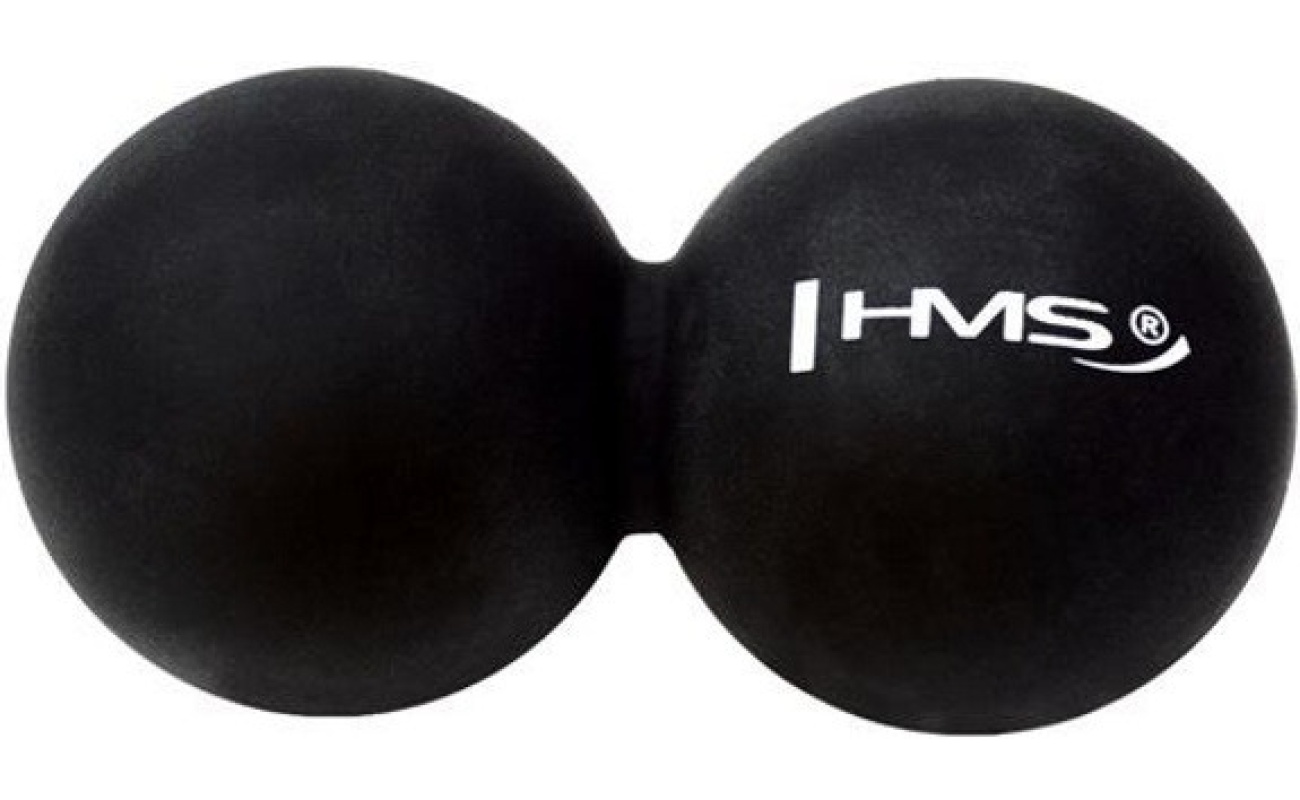 Minge de masaj HMS Abisal Black dublu, cod BLC02, pentru relaxare și recuperare musculară în sala de sport