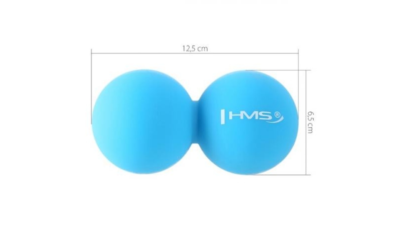 Minge de masaj dublă HMS Abisal Blue, cod BLC02, pentru exerciții de relaxare și recuperare musculară