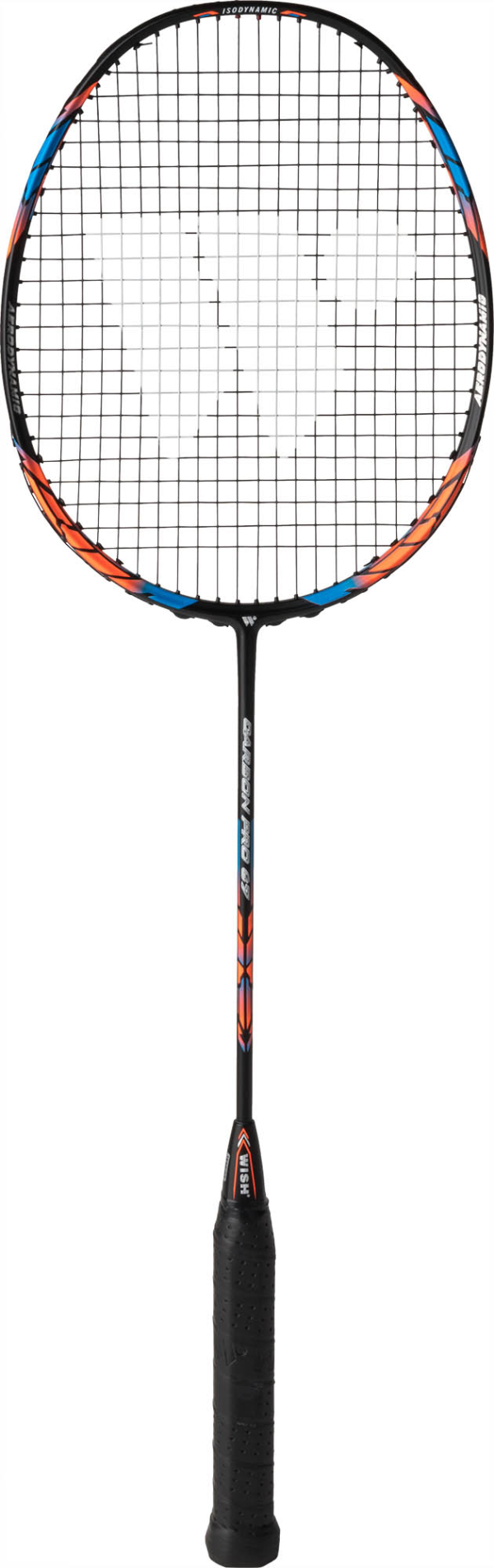 Rachetă de badminton Abisal CARBON PRO 67, ușoară, din carbon, cu un design modern și culori vibrante, ideală pentru jucători de toate nivelurile.