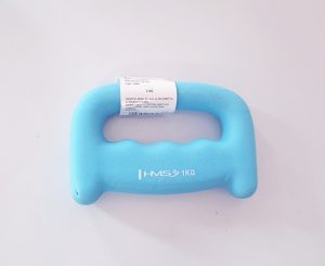 Dumbbell din neopren ușor de 1.0 kg, colorat în albastru deschis, marca CK10 Abisal HMS, ideal pentru antrenamentele de forță.