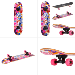 Skateboard CR3108SA Abisal cu design modern, roti mari și suport pentru picioare, ideal pentru utilizatorii de toate vârstele.