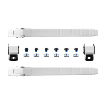 Curele de protecție superioare pentru echipamente sportive, SEBA FR bucle de 210mm (bărbat + femeie), culoare albă, set de două bucăți.