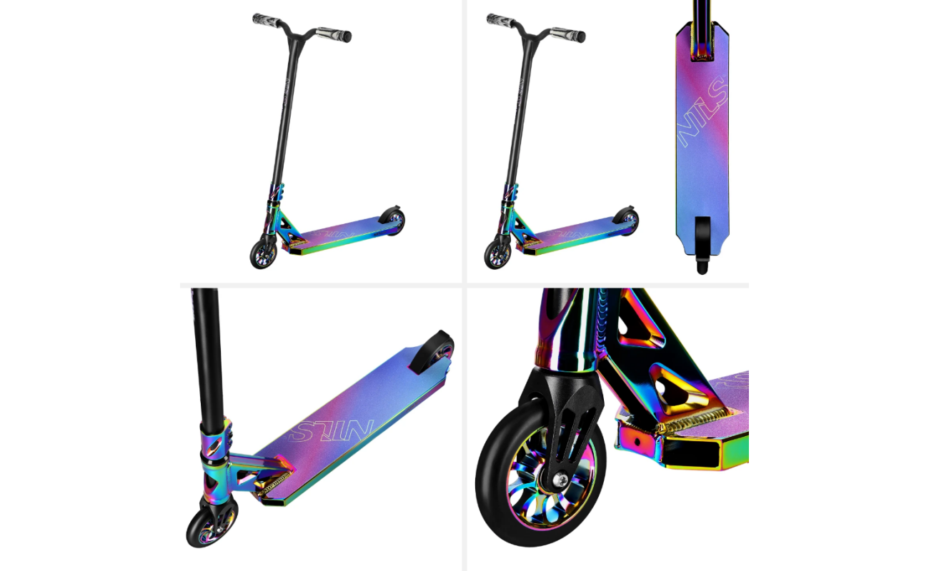Trotinetă stunt NILS EXTREME PRO cod HS014 Abisal, produs sportiv pentru mișcare și compexitate în salturi și trucuri