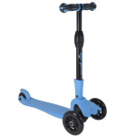 Scooter pliabil LED LUMINOUS 20, culoare albastră, destinat utilizării sportive, cu design modern și iluminare pentru siguranța pe timp de noapte.