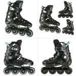 Patine cu rotile de tip slalom, model Abisal BLACK, marca NILS EXTREME, design modern și confortabil, potrivite pentru utilizare sportivă.