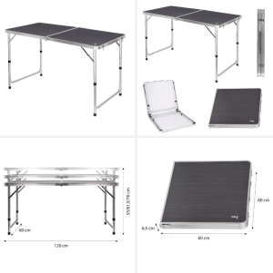 Set de recreere activă: Masă de camping NILS NC1605, masă pliabilă confortabilă pentru camping, portabilă și ușoară, ideală pentru picnicuri și relaxare în natură.