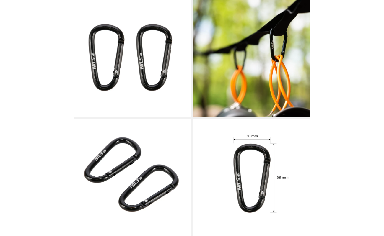 Set de carabiniere NILS CAMP format din 2 bucăți, cod NC1710 Abisal, pentru echipament sportiv și outdoor
