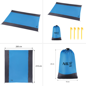 Mat de camping NC1716 Abisal din material RIPSTOP, disponibil într-o nuanță vibrantă, ideal pentru activități în aer liber.