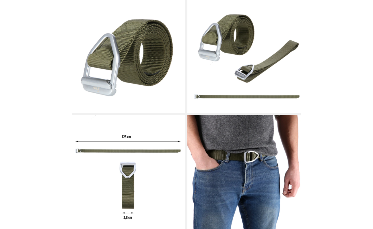 Curea tactică NILS 125 cm verde cod NC1728 Abisal, produs pentru echipament sportiv de tir și tactică