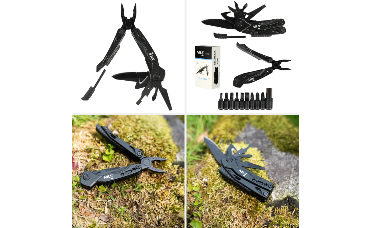Multitool NILS CAMP cod NC1744 Abisal pentru echipamente sportive și drumeții