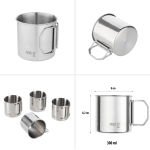 Cană NILS CAMP din oțel inoxidabil, cod NC1762, în imagine compactă pentru shop-ul de echipamente sportive