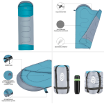 Sac de dormit NILS gri-verde, cod NC2008, pentru camping și drumeții, produs sport equipment shop