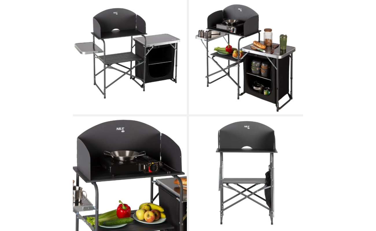 Masă de camping pentru gătit NILS cod NC3041 Abisal, pentru echipamente sportive în aer liber