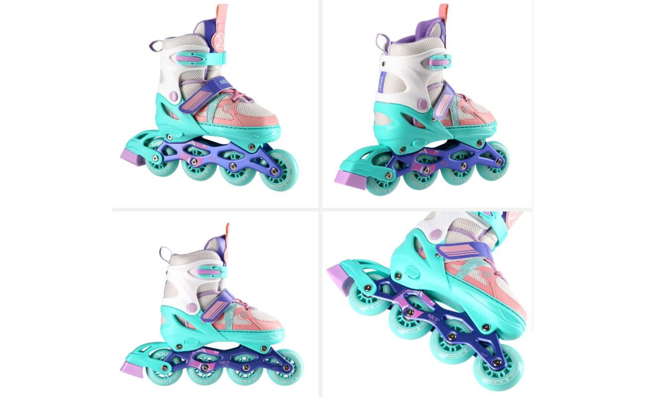 Role NILS EXTREME alb-mint, dimensiunea 39-42, cod NJ1828A, pentru sport și fitness