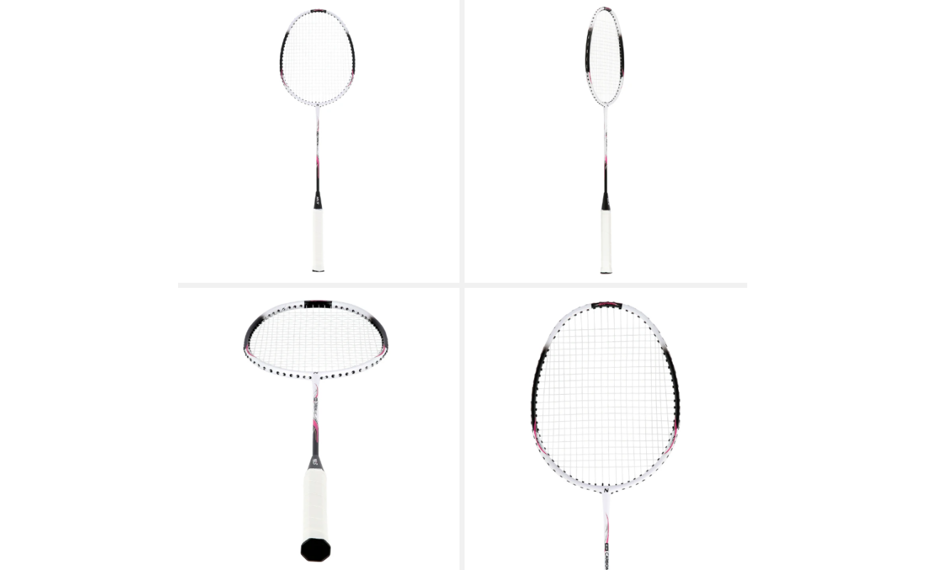 Rachetă de badminton NILS CARBON ISOMETRIC cu husă cod NR305 în față, pe pagina Rachetă de badminton NILS CARBON ISOMETRIC + husă cod NR305 Abisal