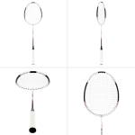 Rachetă de badminton NILS CARBON ISOMETRIC cu husă cod NR305 în față, pe pagina Rachetă de badminton NILS CARBON ISOMETRIC + husă cod NR305 Abisal