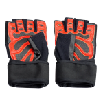 Mănuși pentru fitness Abisal MĂSURA S GĂRI MEN’S FITNESS GLOVES HMS culoare negru – roșu cod RST01