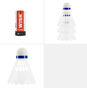 Dispozitiv sportiv S-360 Abisal, set de 3 volanuri din nylon, ideal pentru jocuri de badminton.