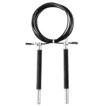 Curea de sărit SK54 Abisal SPEED JUMP ROPE HMS de culoare argintie, utilizată pentru antrenamente fizice, cu mâneri ergonomice și cablu rezistent.