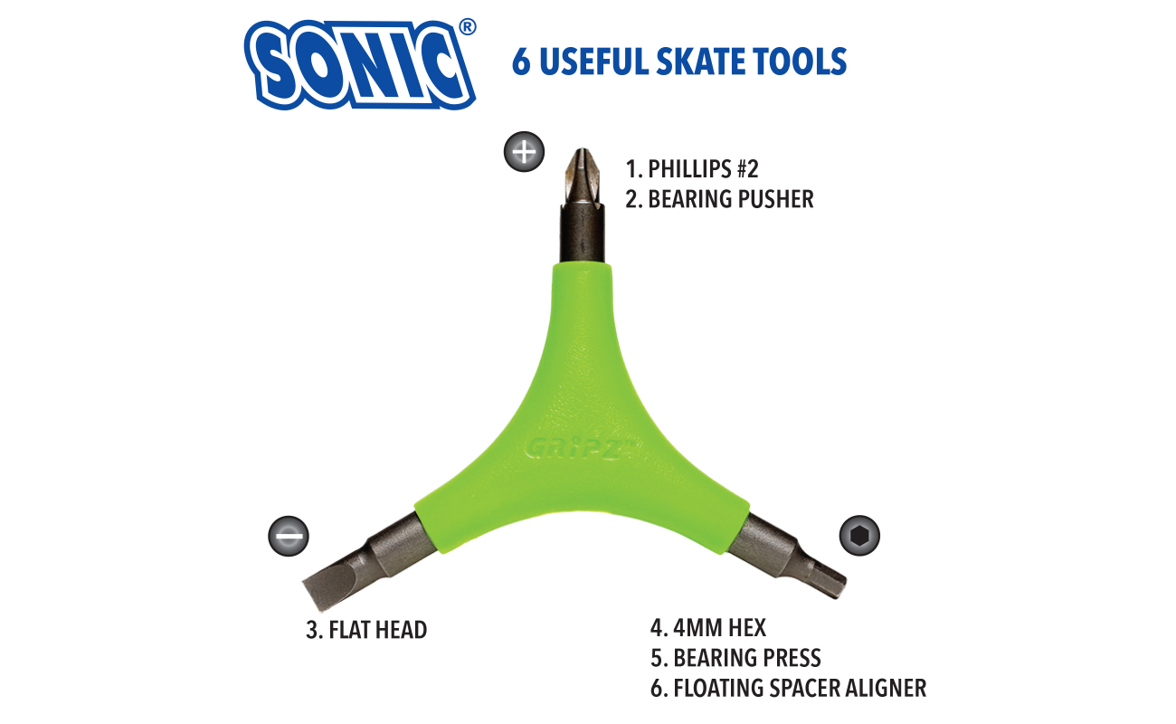 Instrument de prindere Seba Sonic Gripz de culoare verde, destinat pentru echipamente sportive, prezentat pe un fundal alb.