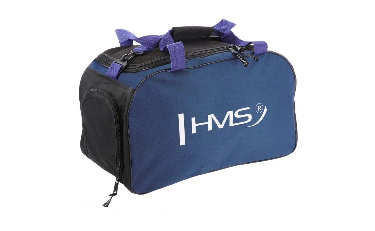 Geantă sport HMS Abisal Gym Bag, cod TRS3609, pentru echipament de fitness, neagră, dimensiuni compacte pentru antrenamente.