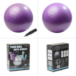 minge de gimnastică HMS de 65 cm violet, cod YB02, pentru exerciții de gimnastică și fitness