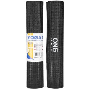 Covor de yoga negru YM02 Abisal pentru fitness, cu textură antiderapantă și design elegant.