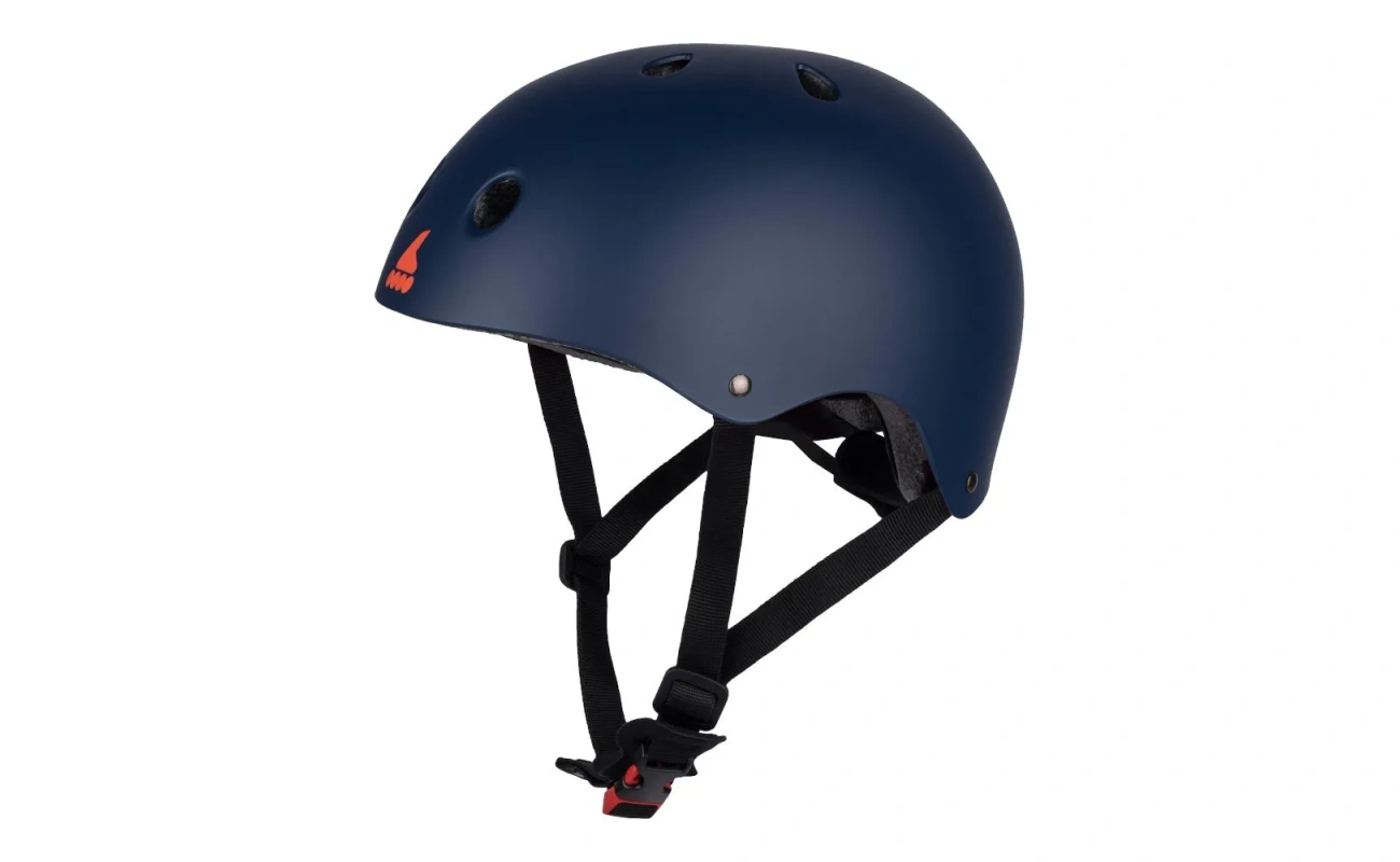 Casca pentru copil Rollerblade 060H0100002 JR în albastru și portocaliu lucios, mărimea S, ușoară, ventilată, cu sistem de reglare a mărimii și protecție pentru cap