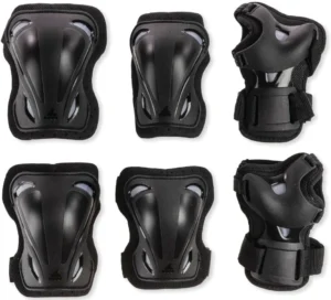 Комплект защиты Rollerblade 069P0100100 Rollerblade SKATE GEAR 3 PACK NERO L – наколенники, налокотники, защита запястий, вентиляция, анатомия