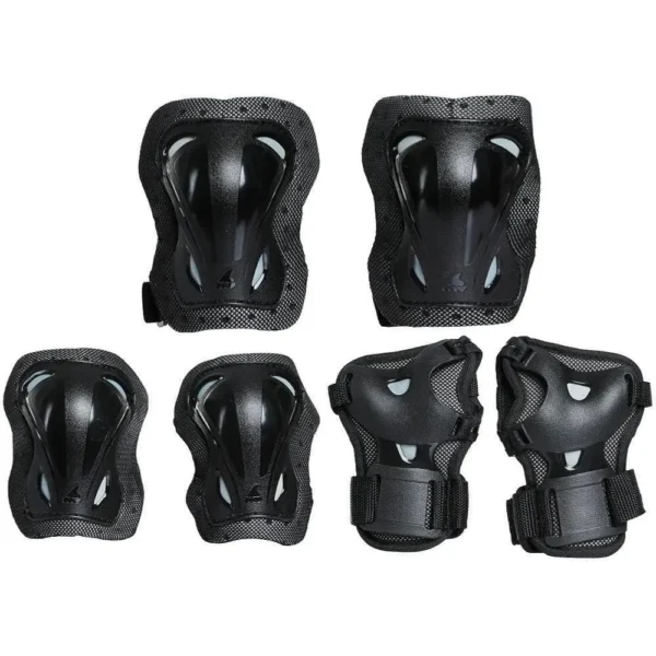 Set de protecție pentru copii Rollerblade 069P0200100 Rollerblade SKATE GEAR JUNIOR 3 PACK NEGRU S – genunchiere, elbowshiere, protecție pentru încheieturi