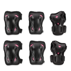 Женский комплект защиты Rollerblade 069P0500219 Rollerblade SKATE GEAR W 3 PACK NERO/LAMPONE S – наколенники, налокотники, защита запястий